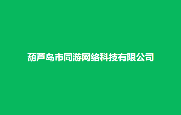 盤錦優創網絡爲【葫蘆島市同遊網絡科(kē)技有限公司】提供門(mén)戶網站建設服務